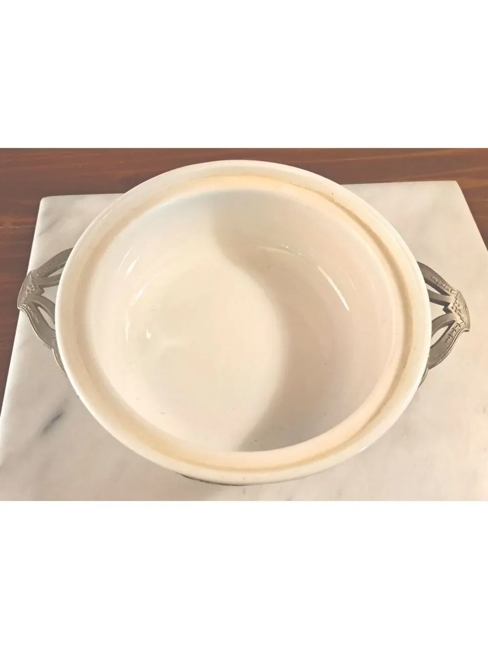 Vintage 1930's Royal Rochester Round Covered Baking Casserole Dish & Stand